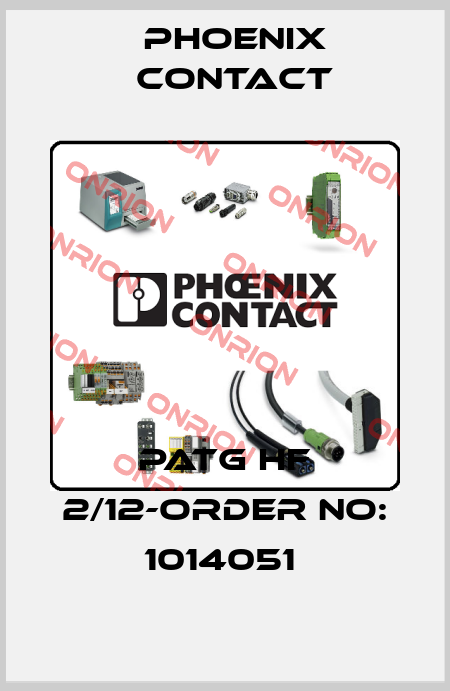 PATG HF 2/12-ORDER NO: 1014051  Phoenix Contact