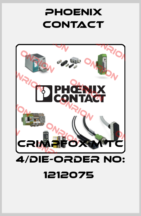 CRIMPFOX-M TC 4/DIE-ORDER NO: 1212075  Phoenix Contact