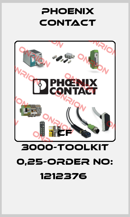 CF 3000-TOOLKIT 0,25-ORDER NO: 1212376  Phoenix Contact