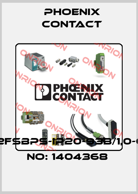 VS-M12FSBPS-IP20-93B/1,0-ORDER NO: 1404368  Phoenix Contact