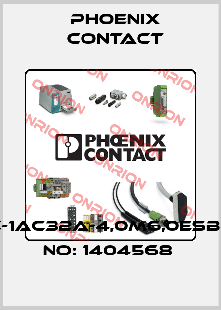 EV-T2M3PC-1AC32A-4,0M6,0ESBK00-ORDER NO: 1404568  Phoenix Contact