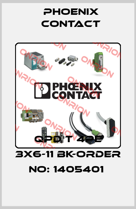 QPD T 4PE 3X6-11 BK-ORDER NO: 1405401  Phoenix Contact