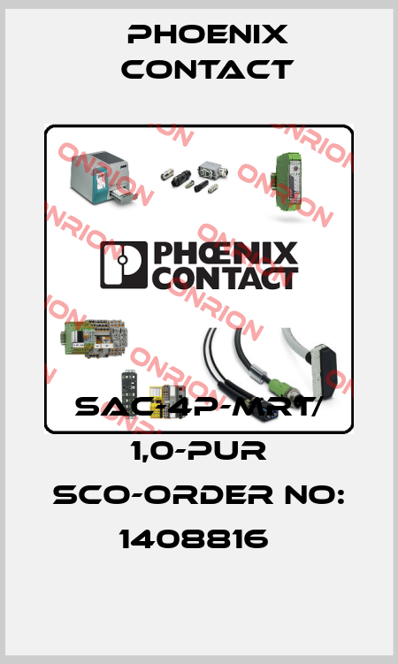 SAC-4P-MRT/ 1,0-PUR SCO-ORDER NO: 1408816  Phoenix Contact