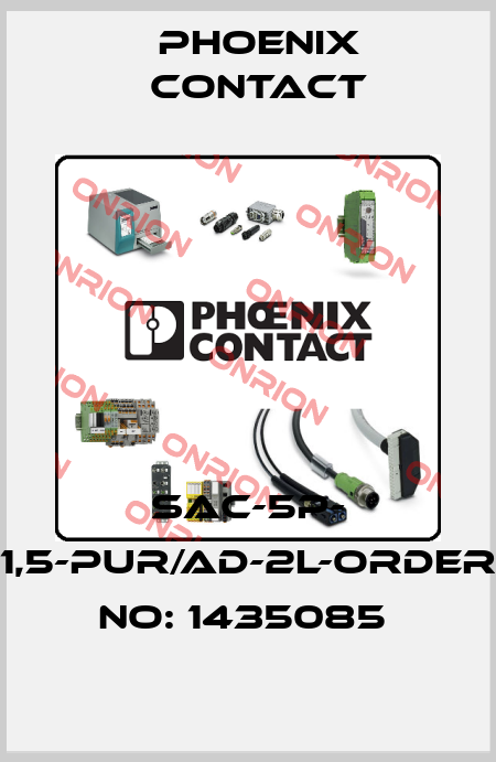 SAC-5P- 1,5-PUR/AD-2L-ORDER NO: 1435085  Phoenix Contact