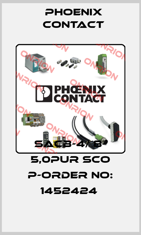 SACB-4/ 8- 5,0PUR SCO P-ORDER NO: 1452424  Phoenix Contact