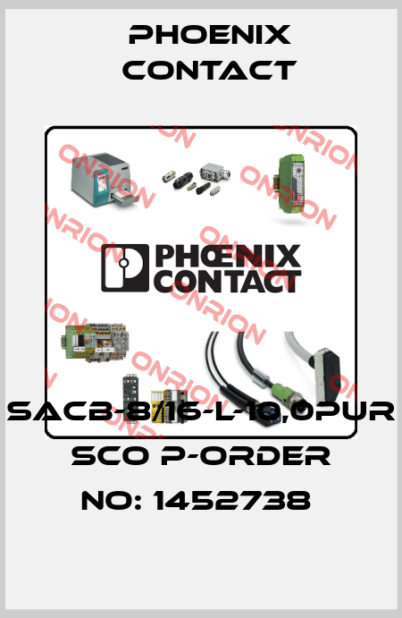 SACB-8/16-L-10,0PUR SCO P-ORDER NO: 1452738  Phoenix Contact