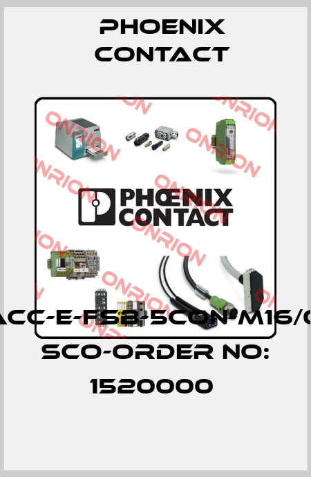 SACC-E-FSB-5CON-M16/0,5 SCO-ORDER NO: 1520000  Phoenix Contact