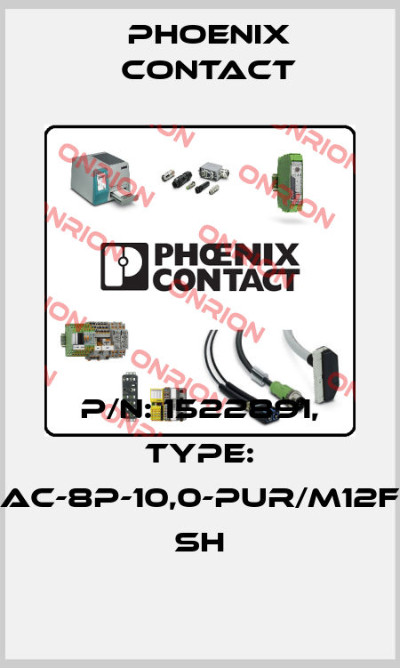 P/N: 1522891, Type: SAC-8P-10,0-PUR/M12FS SH Phoenix Contact