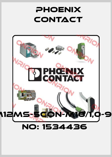 SACCBP-M12MS-5CON-M16/1,0-920-ORDER NO: 1534436  Phoenix Contact