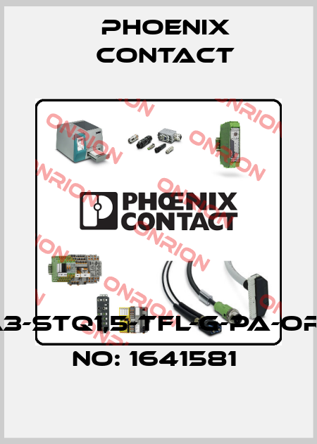HC-A3-STQ1,5-TFL-G-PA-ORDER NO: 1641581  Phoenix Contact