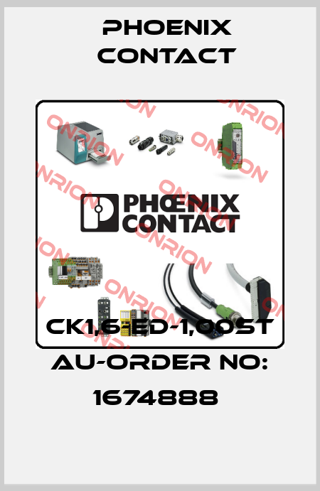 CK1,6-ED-1,00ST AU-ORDER NO: 1674888  Phoenix Contact