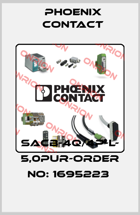 SACB-4Q/4P-L- 5,0PUR-ORDER NO: 1695223  Phoenix Contact