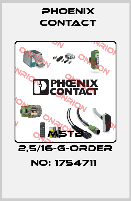 MSTB 2,5/16-G-ORDER NO: 1754711  Phoenix Contact