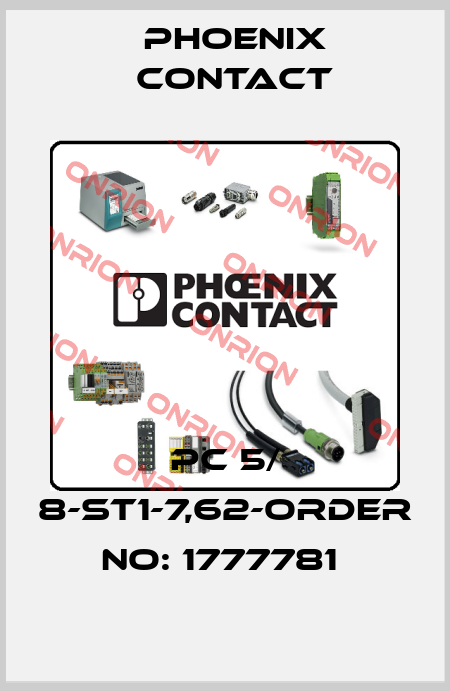 PC 5/ 8-ST1-7,62-ORDER NO: 1777781  Phoenix Contact