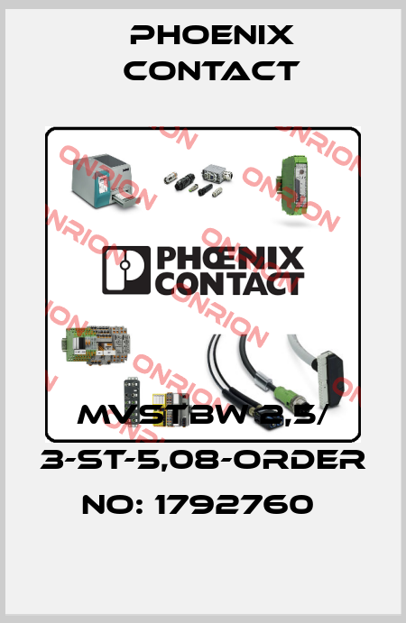 MVSTBW 2,5/ 3-ST-5,08-ORDER NO: 1792760  Phoenix Contact