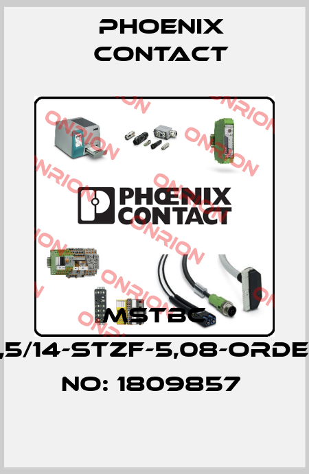 MSTBC 2,5/14-STZF-5,08-ORDER NO: 1809857  Phoenix Contact