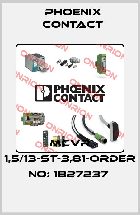 MCVR 1,5/13-ST-3,81-ORDER NO: 1827237  Phoenix Contact