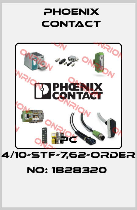 PC 4/10-STF-7,62-ORDER NO: 1828320  Phoenix Contact
