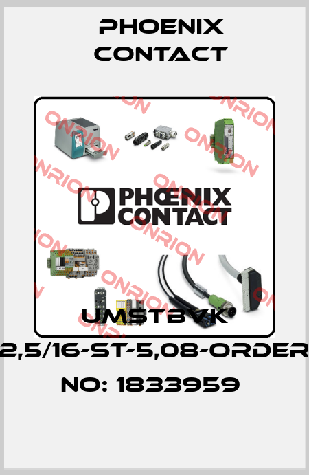 UMSTBVK 2,5/16-ST-5,08-ORDER NO: 1833959  Phoenix Contact