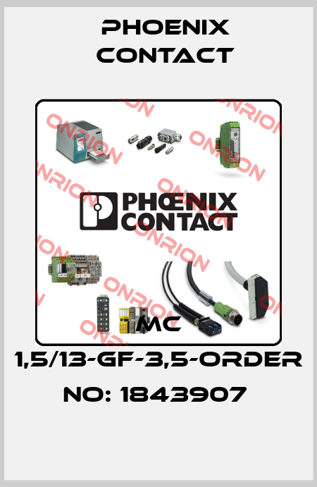 MC 1,5/13-GF-3,5-ORDER NO: 1843907  Phoenix Contact