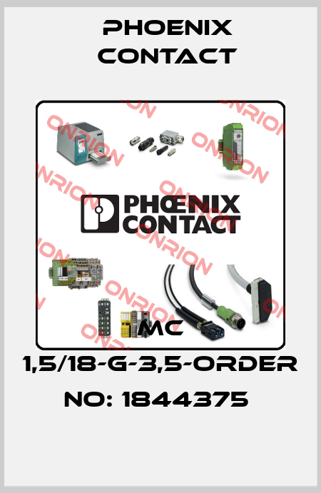 MC 1,5/18-G-3,5-ORDER NO: 1844375  Phoenix Contact
