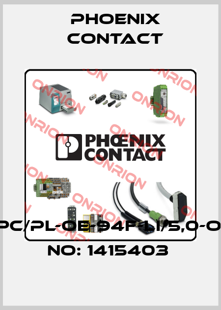 VS-PPC/PL-OE-94F-LI/5,0-ORDER NO: 1415403  Phoenix Contact