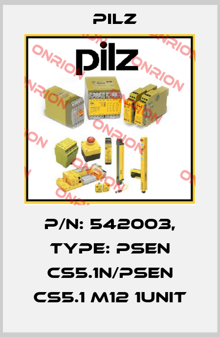 p/n: 542003, Type: PSEN cs5.1n/PSEN cs5.1 M12 1unit Pilz