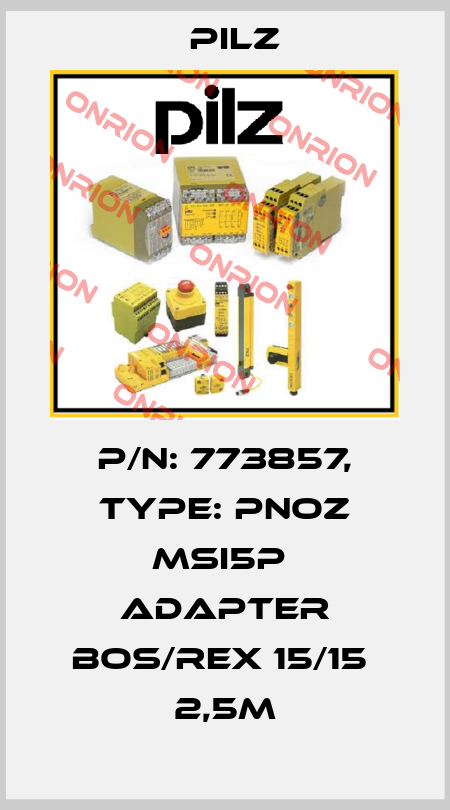 p/n: 773857, Type: PNOZ msi5p  Adapter Bos/Rex 15/15  2,5m Pilz