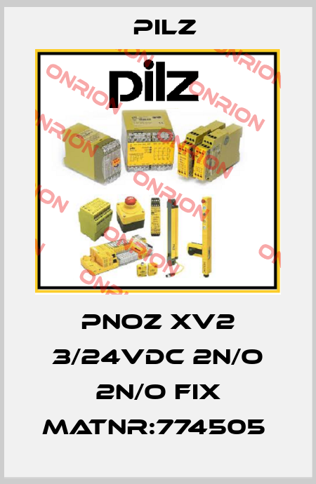PNOZ XV2 3/24VDC 2n/o 2n/o fix MatNr:774505  Pilz