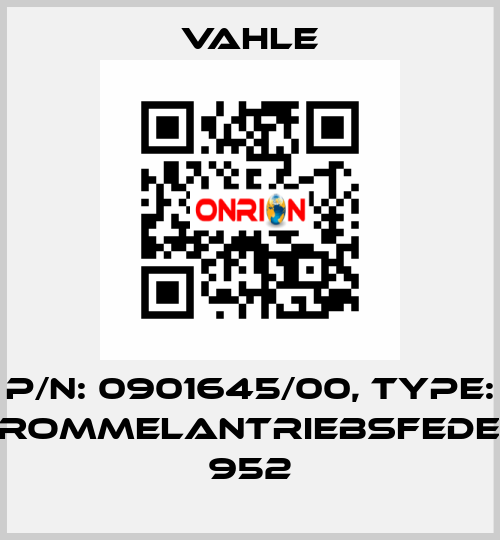 P/n: 0901645/00, Type: TROMMELANTRIEBSFEDER 952 Vahle