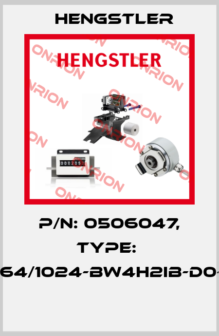 P/N: 0506047, Type:  RI64/1024-BW4H2IB-D0-O  Hengstler