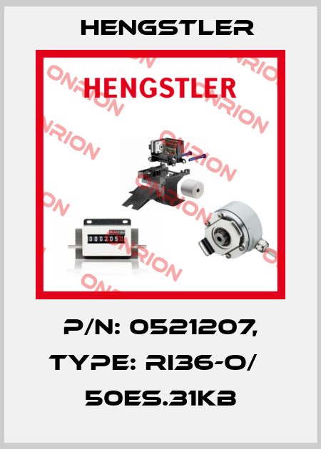 p/n: 0521207, Type: RI36-O/   50ES.31KB Hengstler