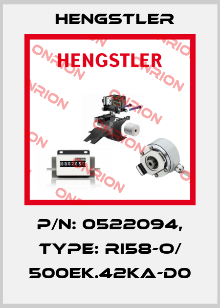 p/n: 0522094, Type: RI58-O/ 500EK.42KA-D0 Hengstler