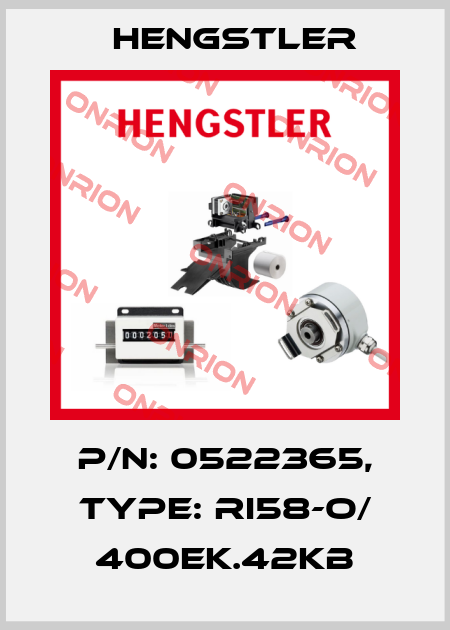p/n: 0522365, Type: RI58-O/ 400EK.42KB Hengstler