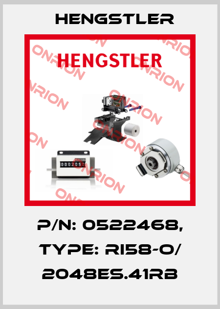 p/n: 0522468, Type: RI58-O/ 2048ES.41RB Hengstler