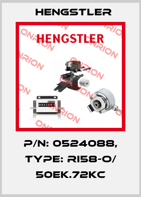 p/n: 0524088, Type: RI58-O/ 50EK.72KC Hengstler
