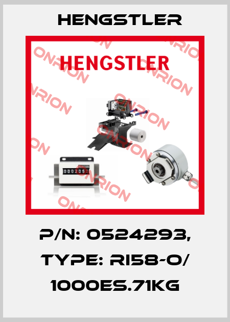 p/n: 0524293, Type: RI58-O/ 1000ES.71KG Hengstler