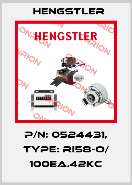 p/n: 0524431, Type: RI58-O/ 100EA.42KC Hengstler