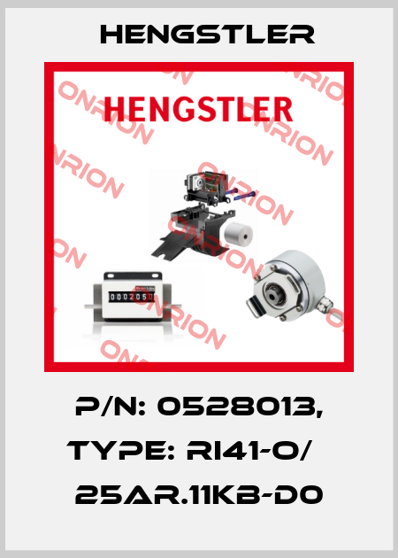 p/n: 0528013, Type: RI41-O/   25AR.11KB-D0 Hengstler