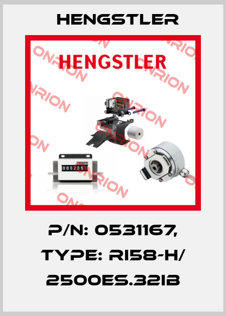 p/n: 0531167, Type: RI58-H/ 2500ES.32IB Hengstler