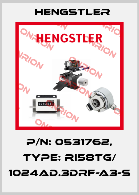 p/n: 0531762, Type: RI58TG/ 1024AD.3DRF-A3-S Hengstler