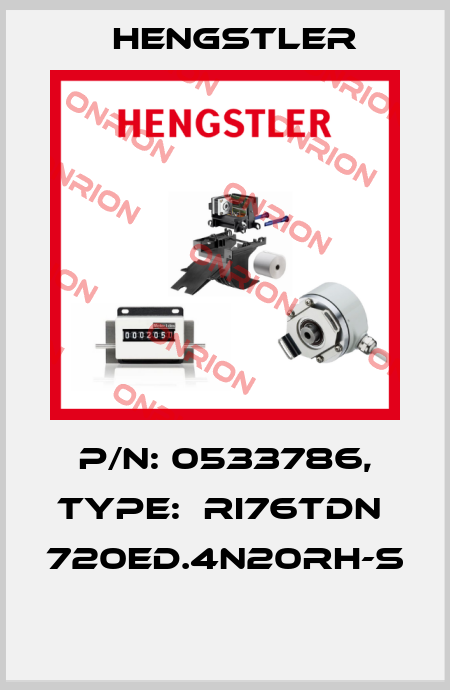 P/N: 0533786, Type:  RI76TDN  720ED.4N20RH-S  Hengstler