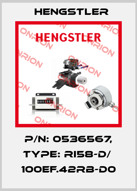 p/n: 0536567, Type: RI58-D/  100EF.42RB-D0 Hengstler