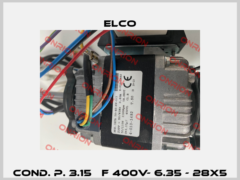 COND. P. 3.15 μF 400V- 6.35 - 28x5 Elco