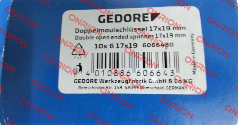 6066420 / 6 17X19 Gedore