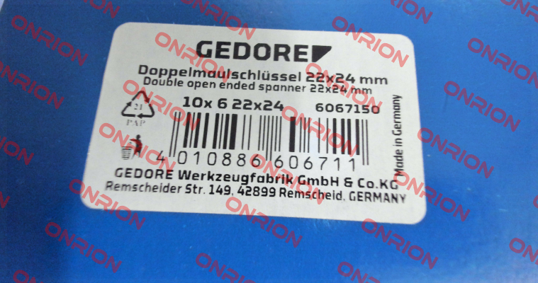 6067150 / 6 22X24 Gedore