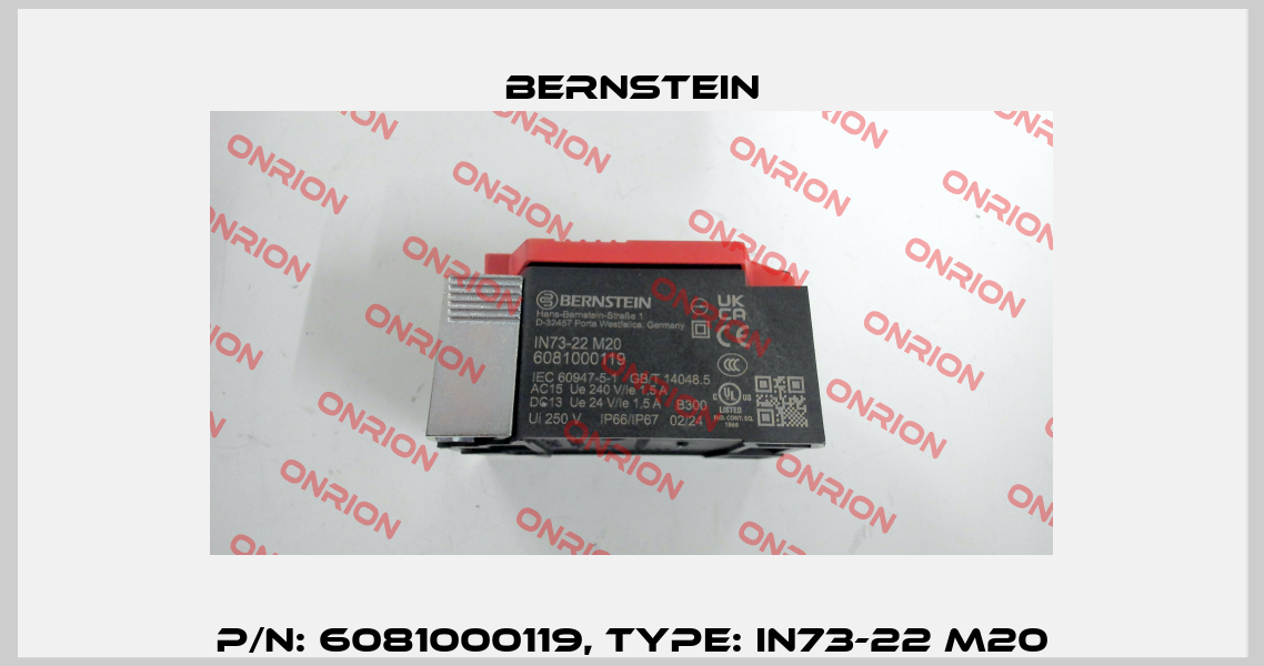 P/N: 6081000119, Type: IN73-22 M20 Bernstein