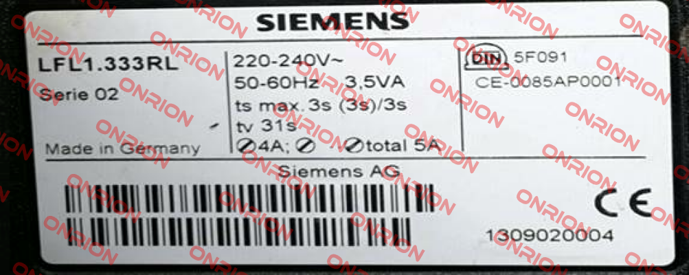 LFL1.333RL OEM, alternative LFL1.333  Siemens (Landis Gyr)