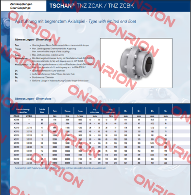 TSCHAN-TNZ-ZCBK-152 / XC3715 Ringfeder