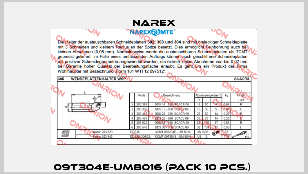 09T304E-UM8016 (pack 10 pcs.)  Narex